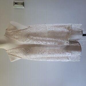 Maurices BoHo Lace Fringe Vest Sz. Lg NWT